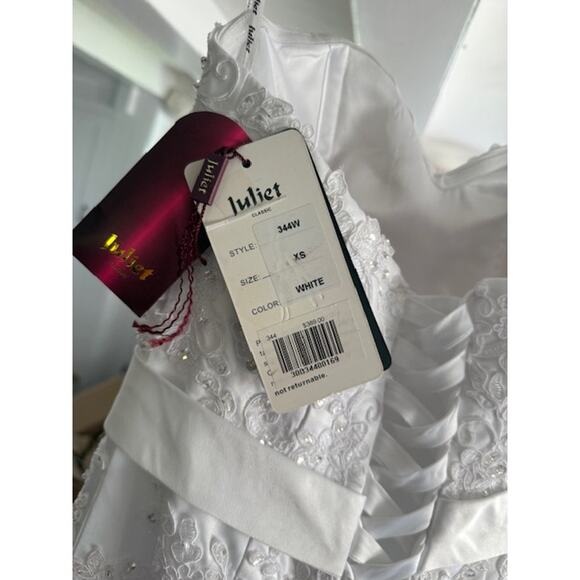 JULIET MERMAID STRAPLESS WEDDING DRESS SIZE XSMALL NWT - Picture 9 of 9